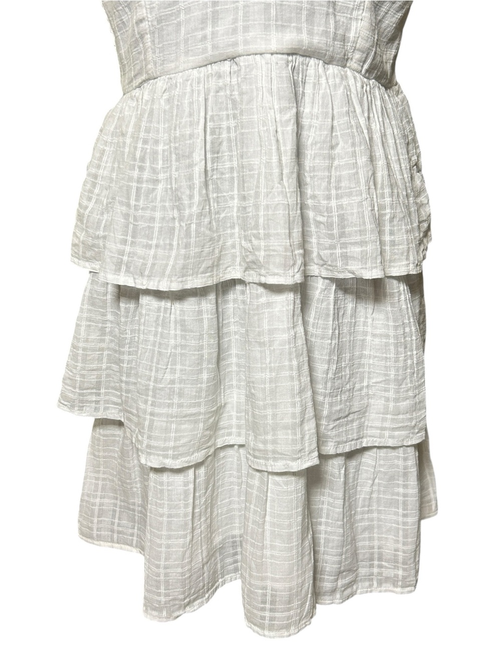 American Eagle White Tiered Ruffle Mini Dress Large NWT Cotton - Picture 5 of 10